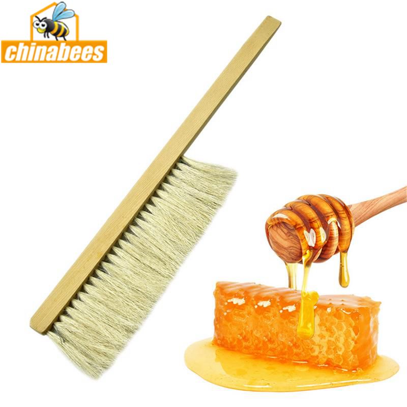 BR-007 Wood  Brush Two Rows Of Horse Tail